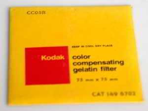 Kodak Wratten CC05R Red  gelatin filter 75mm square  Filter