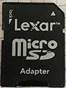 Lexar SD to Micro SD adaptor (Memory card) £2.00