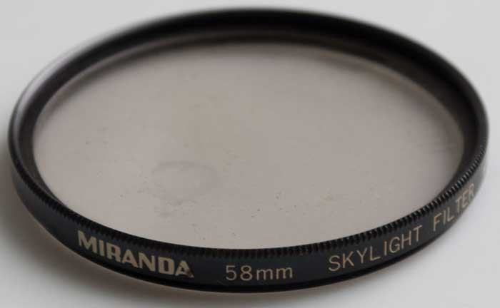 Miranda 58mm Skylight Filter