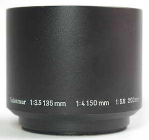 Pentax Takumar 150mm f/4 metal Lens hood