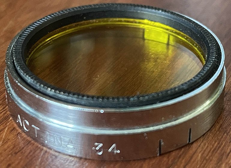 Used Actina 34mm push-on yellow
