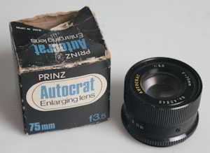 Prinz Autocrat 75mm f/3.5 enlarging lens Enlarging Lens