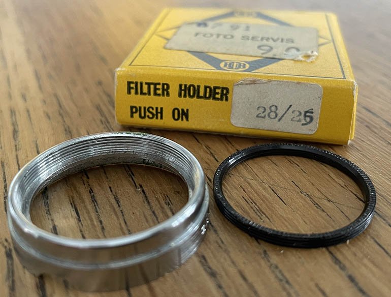 Used BDB 28mm 25mm push on filter holder