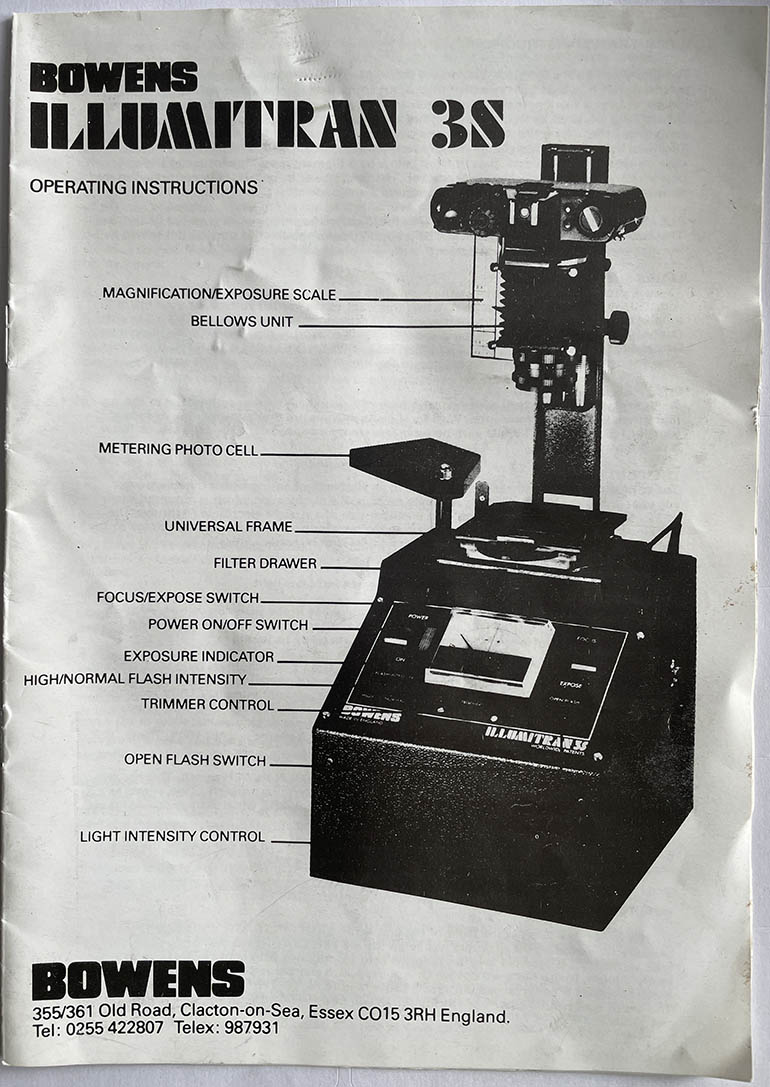 Bowens Illumitran 3S Instruction manual