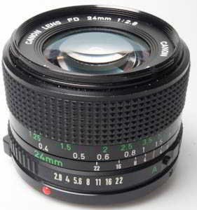 Pre-owned Canon 24mm f/2.8 FD wide-angle
