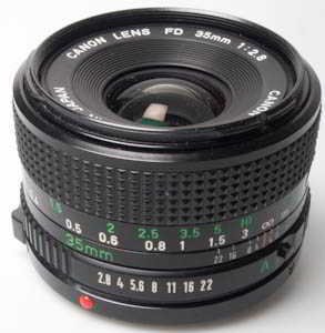Used Canon 35mm f/2.8 FD wide-angle