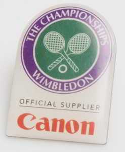 Canon Wimbledon enamel badge Promo Item