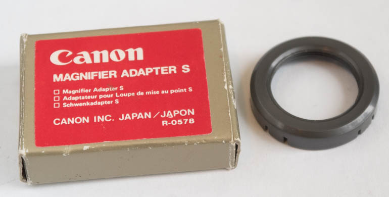 Canon Magnifier Adaptor S Box Viewfinder attachment