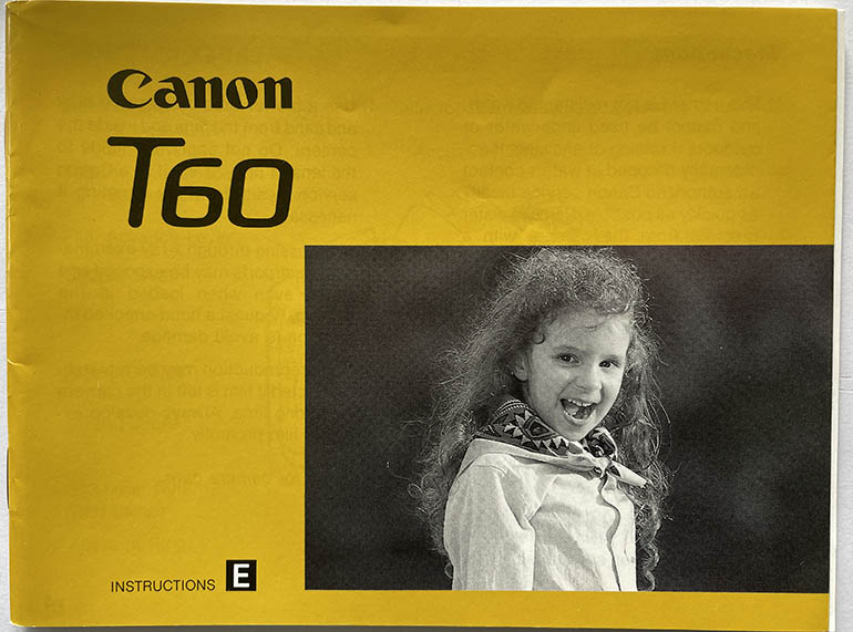 Canon T60 Instruction manual