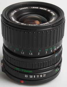 Canon 35-70mm f/3.5-4.5 FD 35mm interchangeable lens