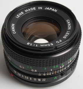Canon 50mm f/1.8 FD 35mm interchangeable lens