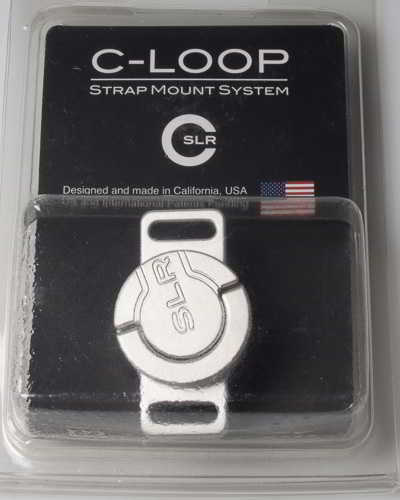 Custom SLR C-Loop Camera Strap Mount - Silver Tripod accessory