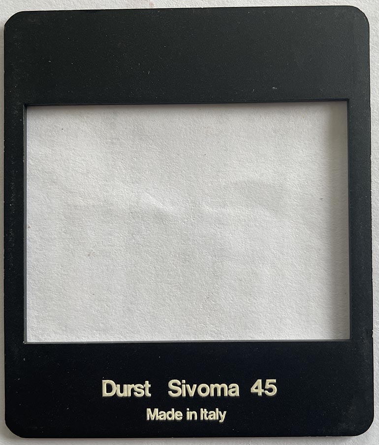 Durst Sivoma 45 film format mask Darkroom