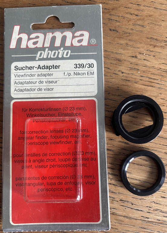 Hama 339/30 Viewfinder Adaptor Nikon  EM Viewfinder attachment