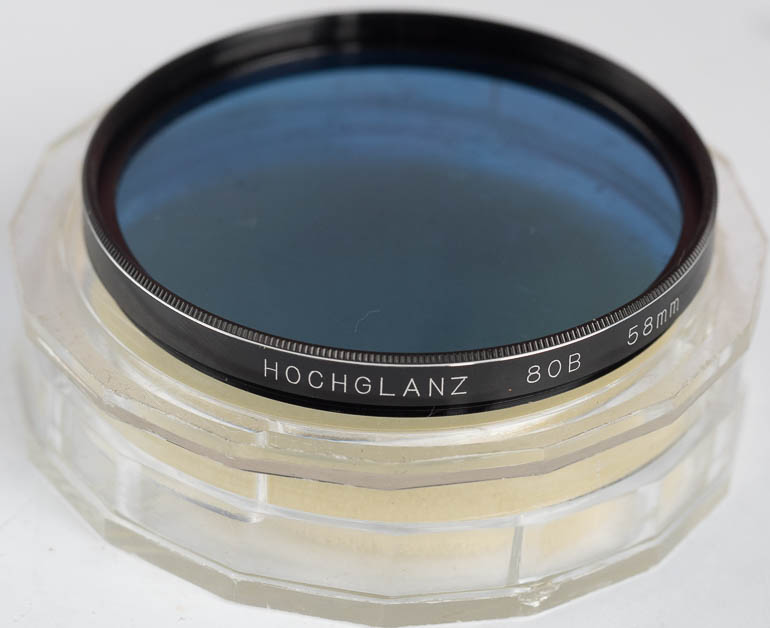 Hochglanz 58mm 80B Blue Filter