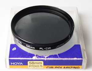 Hoya 58mm circular polarising Filter