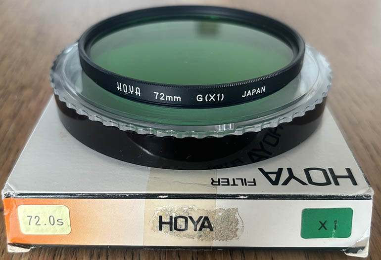 Hoya 72mm X1 Green Filter