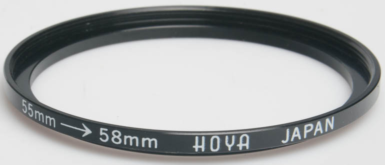 Hoya 55-58mm Stepping ring
