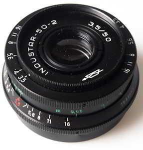 Russian Industar 50mm f/2 pancake 35mm interchangeable lens