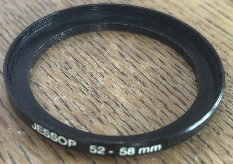 Jessops 52-58mm  Stepping ring