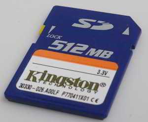 Kingston 512Mb SD Memory card