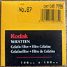 Kodak Wratten 87 gelatin 100mm square  12.00