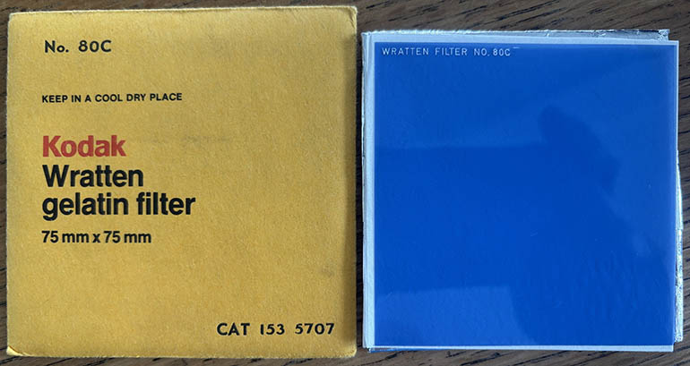 Kodak Wratten 80C  gelatin filter 75mm square  Filter