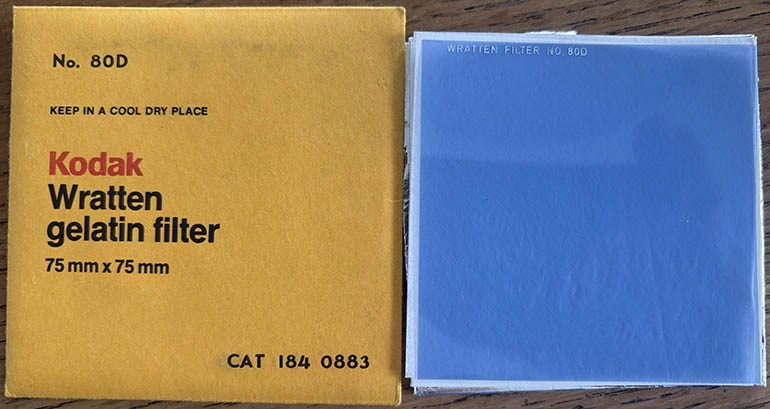 Kodak Wratten 80D  gelatin filter 75mm square  Filter