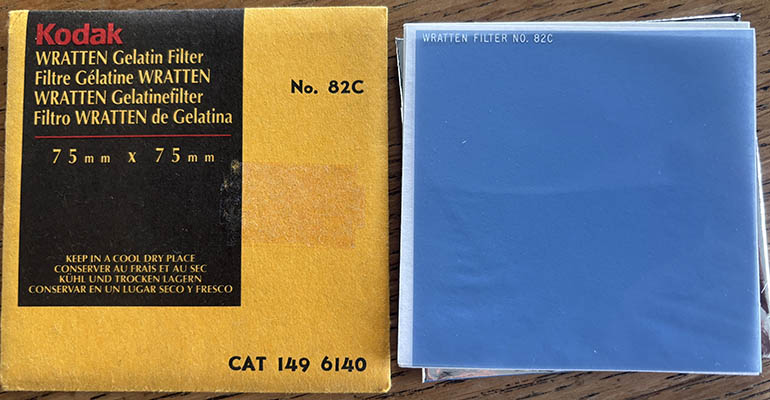 Kodak Wratten 82C gelatin filter 75mm square  Filter