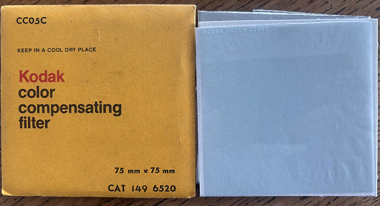 Kodak Wratten CC05C Cyan  gelatin filter 75mm square  Filter