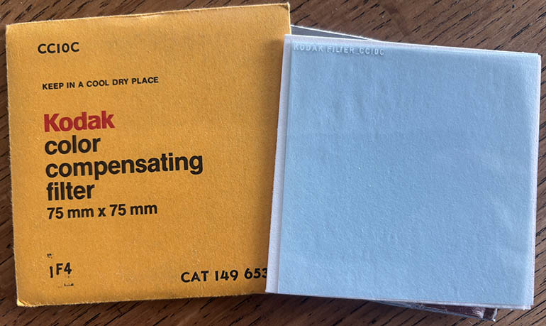 Kodak Wratten CC10C Cyan  gelatin filter 75mm square  Filter