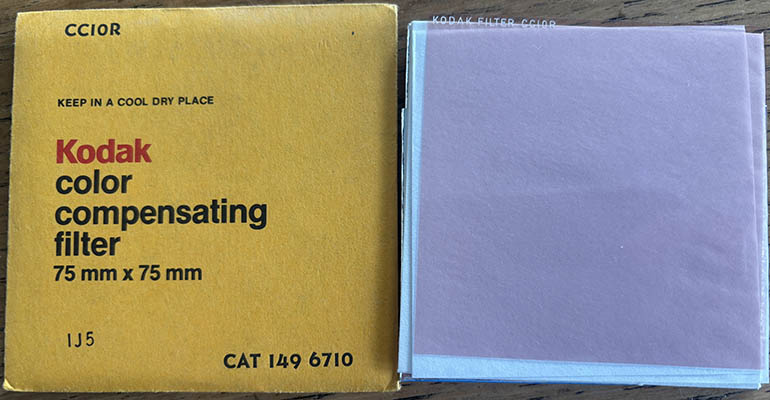 Kodak Wratten CC10R red gelatin filter 75mm square  Filter