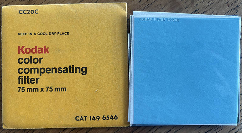 Kodak Wratten CC20C Cyan  gelatin filter 75mm square  Filter