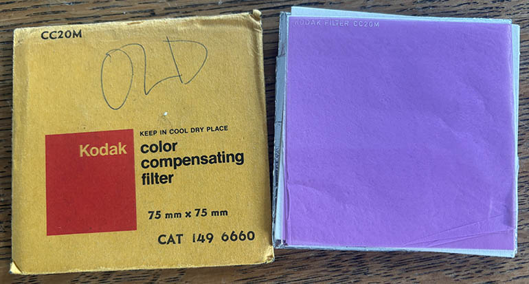 Kodak Wratten CC20M Magenta  gelatin filter 75mm square  Filter