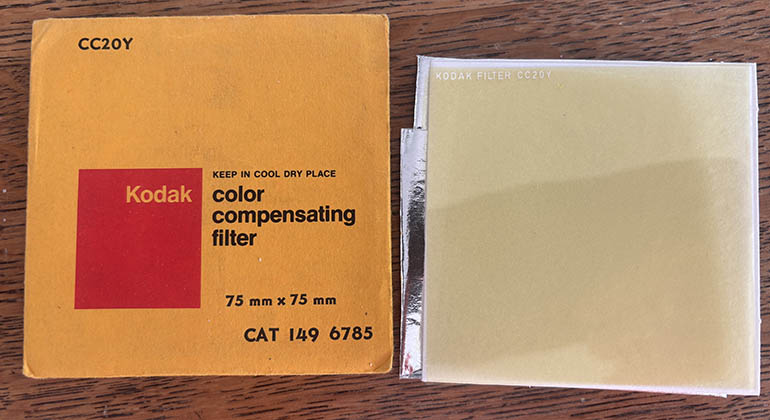 Kodak Wratten CC20Y Yellow gelatin filter 75mm square  Filter