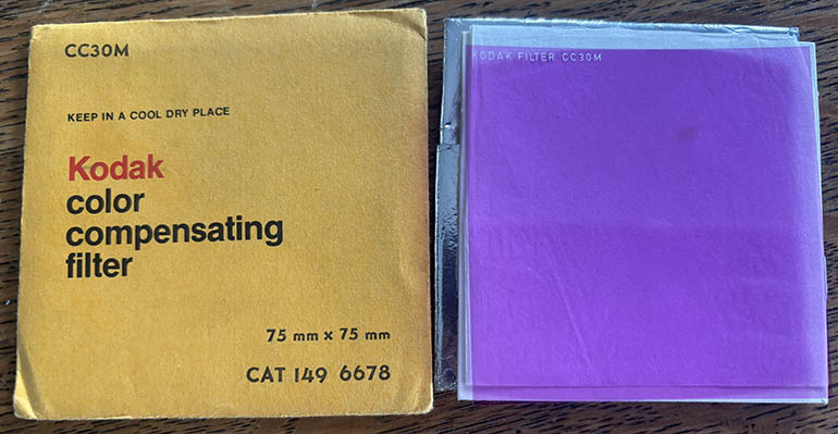 Kodak Wratten CC30M Magenta  gelatin filter 75mm square  Filter