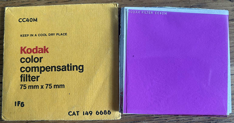 Kodak Wratten CC40M Magenta  gelatin filter 75mm square  Filter