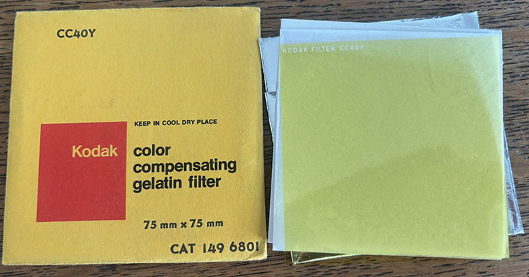 Kodak Wratten CC40Y Yellow gelatin filter 75mm square  Filter