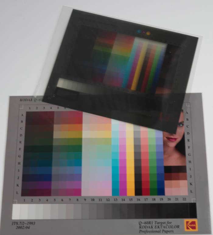 Kodak Q-60 Colour Input Target Exposure meters