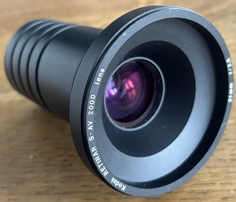 Kodak Retinar 51mm f2.8 S-AV 2000 lens Projection
