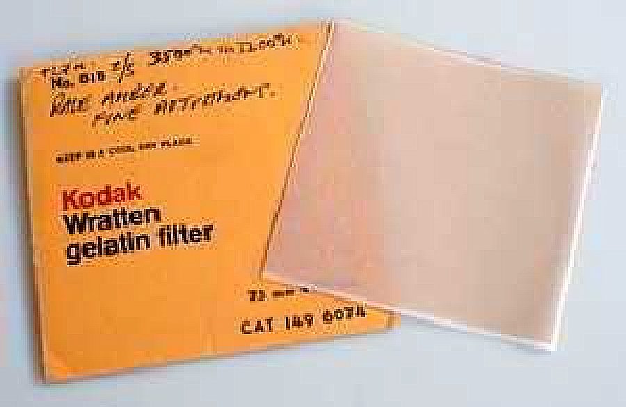 Used Kodak Wratten 81B  gelatin filter 75mm square