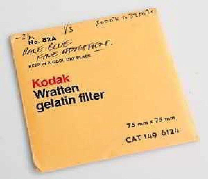 Second hand Kodak Wratten 82A  gelatin filter 75mm square