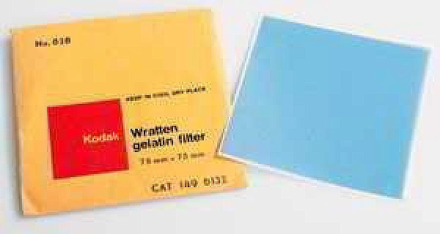 Used Kodak Wratten 82B  gelatin filter 75mm square
