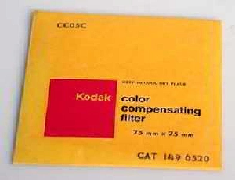 Used Kodak Wratten CC05C Cyan  gelatin filter 75mm square