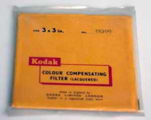 Pre-owned Kodak  Wratten CC20G Green  gelatin filter 75mm square