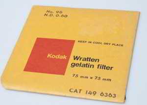Kodak Wratten 96 ND 0.60 gelatin filter 75mm square  Filter
