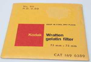Kodak Wratten 96 ND 0.80 gelatin filter 75mm square  Filter