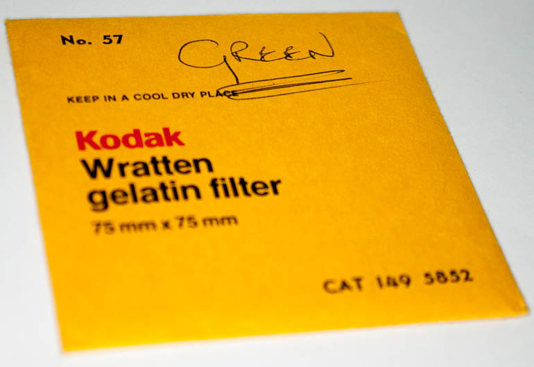 Kodak Wratten 57 Green  gelatin filter 75mm square  Filter