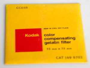 Kodak Wratten CC05R Red  gelatin filter 75mm square  Filter