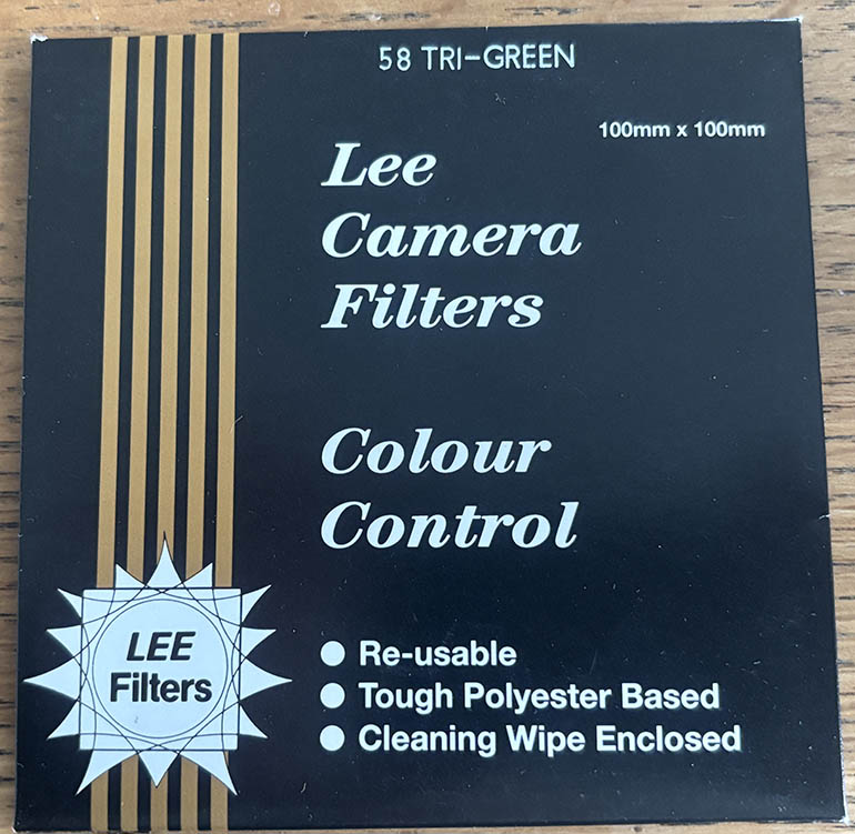 Lee 100mm square 58 Tri-Green Polyester Filter
